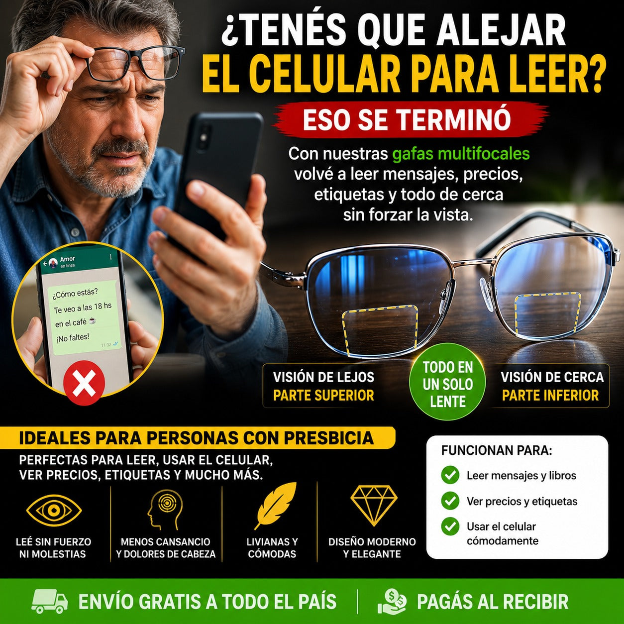 Gafas Multifocales para Lectura