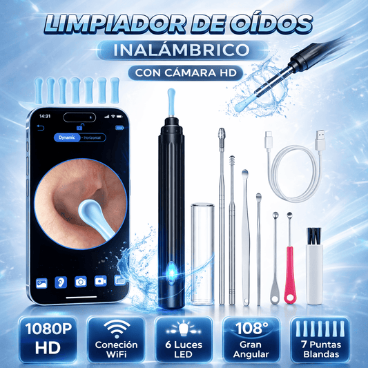 Limpiador de Oídos con Cámara Endoscópica