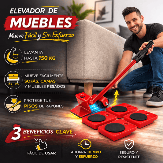 LiftPro® Elevador de Muebles (Juego de 5 piezas)