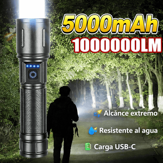 SUPER LINTERNA LED TITANIUM RECARGABLE