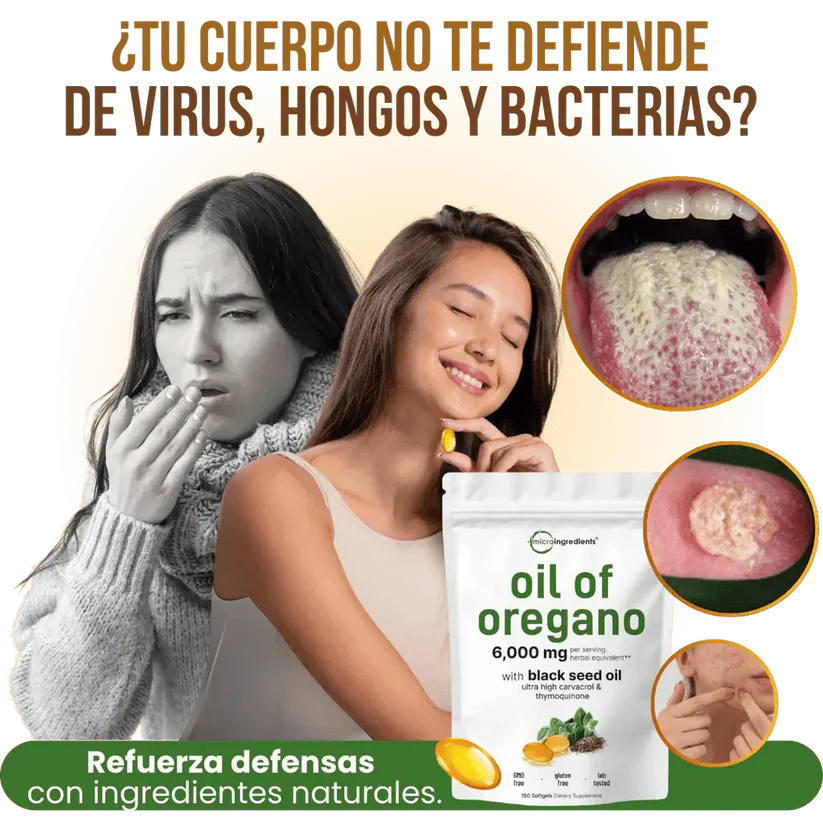 Aceite de Orégano 100% Natural - 60 Capsulas